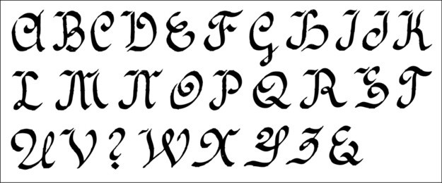 font gothic 28
