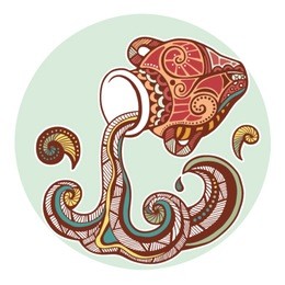 zodiac signs - aquarius (colored)