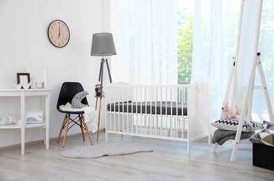 interior of modern baby room