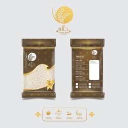 rice thailand food logo product and background thai arts.