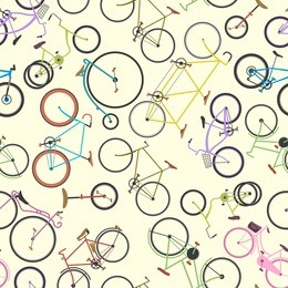 retro bike seamless pattern vector background. bicycle retro vintage transportation illustration
