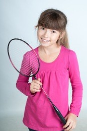  playing in badminton
