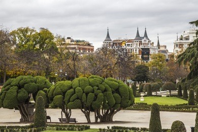el retiro park, madrid, spain