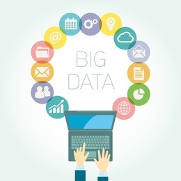 analyst big data icons vector illustration