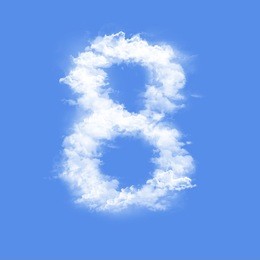 clouds in shape of figure eight