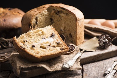 panettone. traditional italian christmas cake