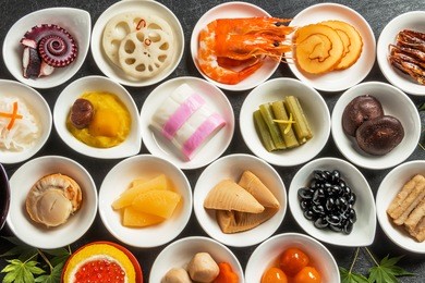 new year dishes japanese food of the new year (osechi)