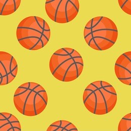 seamless pattern of basketballs. basketball
