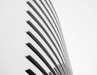 architecture of modern building pattern black and white