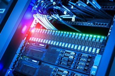 network servers in data room domestic room .