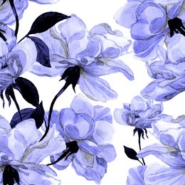 watercolor rose seamless pattern 