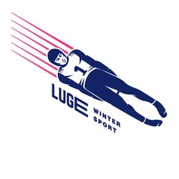 luge sport. emblem
