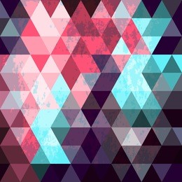 colorful mosaic triangles geometrical pattern