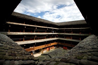 tulou,a historical site in fujian china.world heritage.