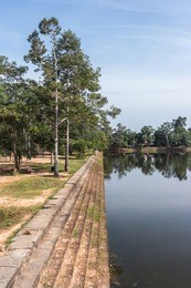 water reservoir srah srang in angkor, cambodia