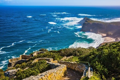 cape of good hope in the atlantic. cape south of cape town, south africa. the most extreme south-western point of africa