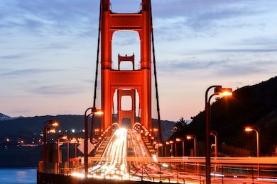 golden gate bridge at night, san francisco