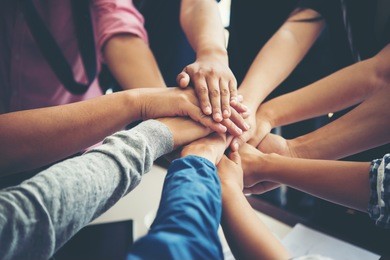 teamwork togetherness collaboration, business teamwork concept.