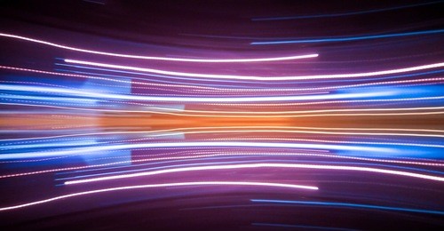 abstract background of night light on street , long exposure shot