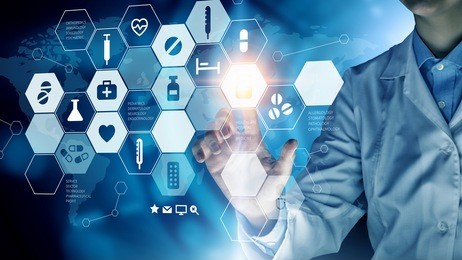 modern medical technologies concept . mixed media