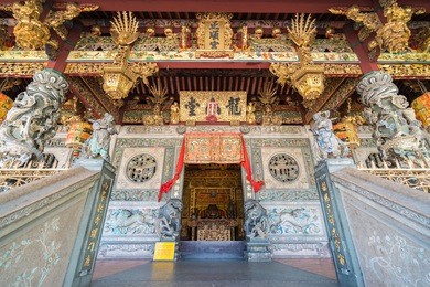 khoo kongsi temple at penang, world heritage site, malaysia