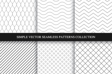 collection of seamless geometric minimalistic patterns.