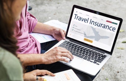 travel aviation insurance website concept