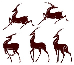 set antelope image in an abstract style