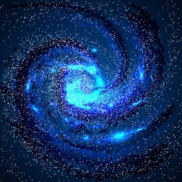 image of galaxies, nebulae, cosmos, and effect tunnel spiral galaxy background vector illustration