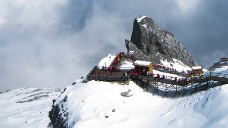 jade dragon snow mountain in lijiang, china