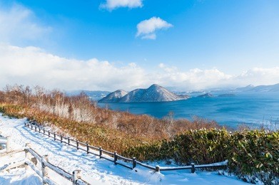 lake toya, hokkaido, japan