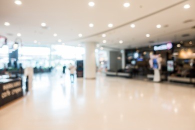 abstract blur beautiful luxury shopping mall and retails store interior for background