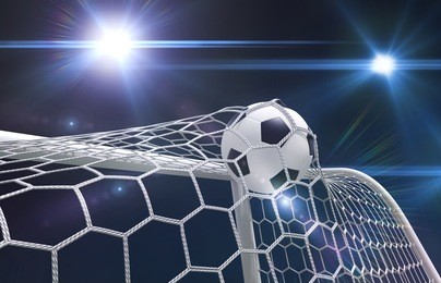 shot on goal, soccer ball in the net