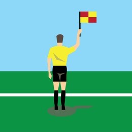 line man soccer-vector cartoon