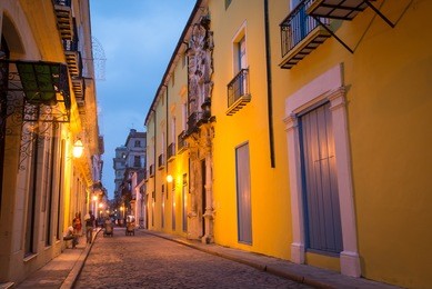 street scene in old havana, cuba. march 2016.