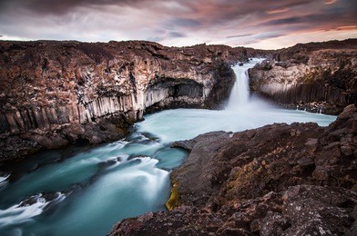 aldeyjarfoss waterfall in iceland