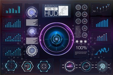 hud background outer space. infographic elements.digital data, business abstract background.   infographic elements. futuristic user interface.