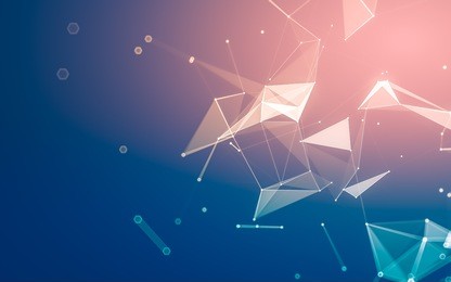 abstract polygonal space low poly dark background with connecting dots and lines. connection structure. 3d rendering