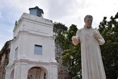 ruins of st. paul's church in malacca, malaysia