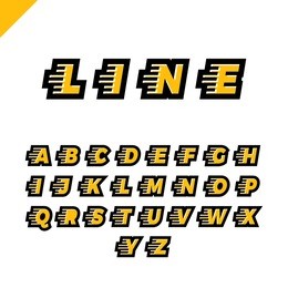 express service font. fast speed lines alphabet.vector.