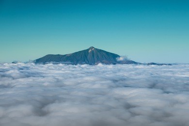  mountain summit above clouds, pico del teide, tenerife