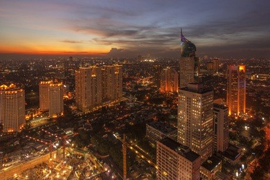 view of jakarta city, indonesia