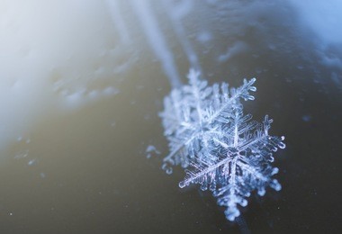 macro close up from a snowflake