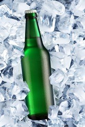 bottle of beer on ice