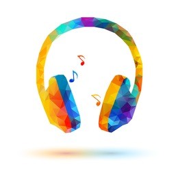 vector low poly headphone 