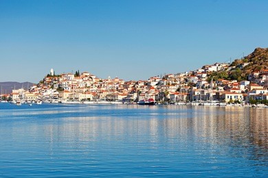 poros island in saronic gulf, greece