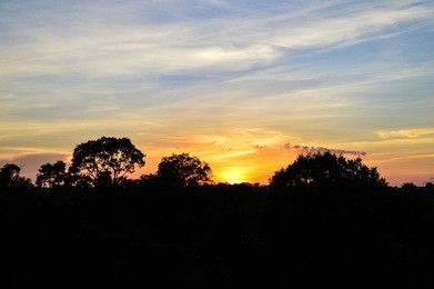view from the pre rup temple at sunset. angkor wat complex, cambodia