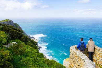 view of cape of good hope south africa. african landmark. navigation