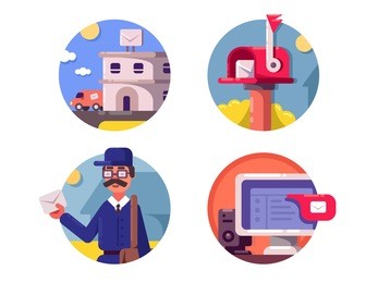 mail post service icons