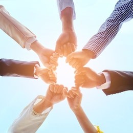 business people hands as symbol of their partnership and strong teamwork